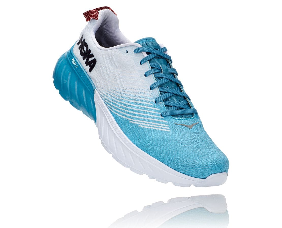 Pantofi De Mers Hoka One One Mach 3 Barbati - Albastri / Albi | Romania LMQS09584